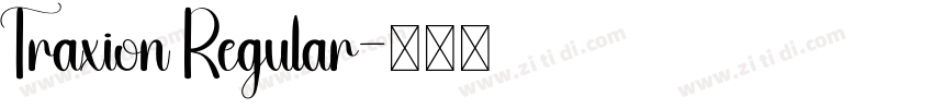 Traxion Regular字体转换
